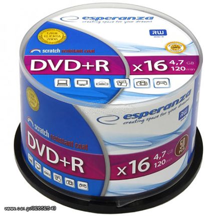 ESPERANZA DVD+R 4,7GBX16 CAKE BOX 50PCS 1115