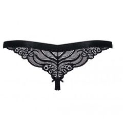 Obsessive Spicy Crotchless Thong Black-thumb-5