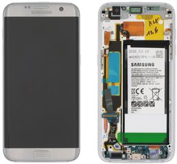 Samsung (GH82-13360A) OLED Touchscreen (incl battery) - Silver, Galaxy S7 Edge; SM-G935