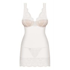 Obsessive Elegant Off-white Chemise with String-thumb-2