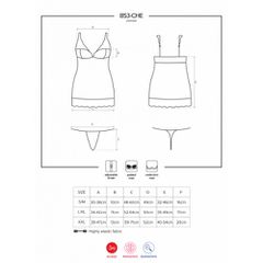 Obsessive Elegant Off-white Chemise with String-thumb-3