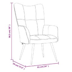 Πολυθρόνα Relax Μπλε Βελούδινη 328083-thumb-7