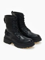 Αρβυλάκια με λεπτομέρεια ζώνη - Μαύρο