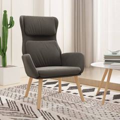 Πολυθρόνα Relax Σκούρο Γκρι Βελούδινη 341352