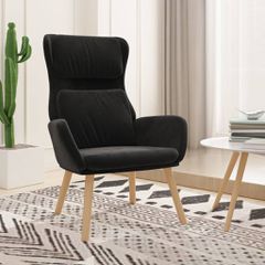 Πολυθρόνα Relax Μαύρη Βελούδινη 341357