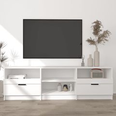 Έπιπλο Τηλεόρασης Λευκό 150x33,5x45 εκ. από Επεξεργασμένο Ξύλο 811457