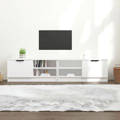 Έπιπλα Τηλεόρασης 2 τεμ. Λευκό 80 x 35 x 36,5 εκ. Επεξεργ. Ξύλο 811467