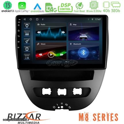 Bizzar M8 Series Toyota Aygo/Citroen C1/Peugeot 107 8core Android13 4+32GB Navigation Multimedia Tablet 10"