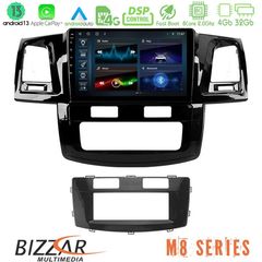 Bizzar M8 Series Toyota Hilux 2007-2011 8core Android13 4+32GB Navigation Multimedia Tablet 9"