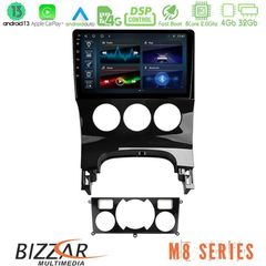 Bizzar M8 Series Peugeot 3008 AUTO A/C 8core Android13 4+32GB Navigation Multimedia Tablet 9"