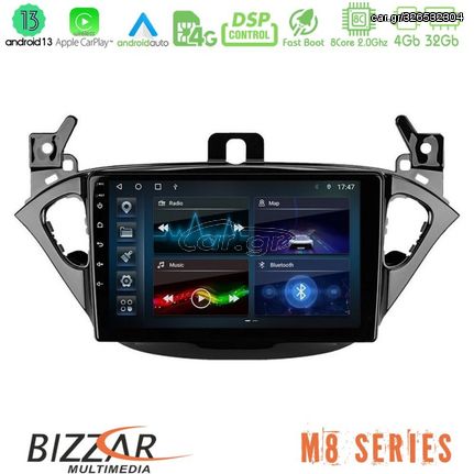 Bizzar M8 Series Opel Corsa E/Adam 8core Android13 4+32GB Navigation Multimedia Tablet 9"