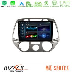 Bizzar M8 Series Hyundai i20 2009-2012 Manual A/C 8core Android13 4+32GB Navigation Multimedia Tablet 9"