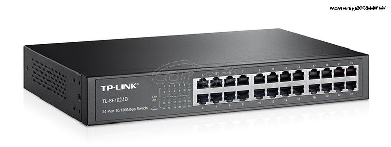 TP-LINK Desktop Switch TL-TL-SF1024D, 10/100Mbps, 24 Θύρες, Ver. 3.0