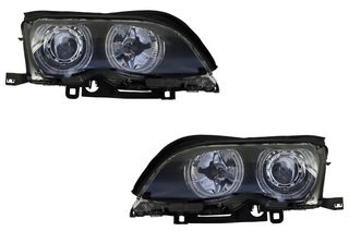 LED Angel Eyes Φανάρια Εμπρός για Bmw 3 Series E46 (09.2001-03.2005) Xenon Design Black