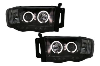 Angel Eyes Φανάρια Εμπρός για Dodge RAM III (2002-2006) Black