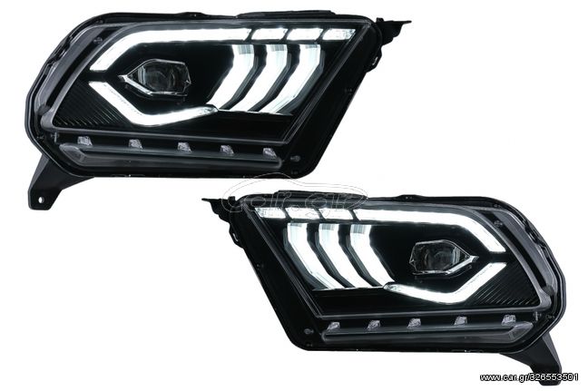 Full LED Φανάρια Εμπρός για Ford Mustang V (2010-2014) με Dynamic Φλας