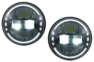 7 Inch CREE LED Φανάρια Εμπρός Angel Eye Halo DRL για Jeep Wrangler JK TJ LJ JL Land Rover Defender Mercedes W463