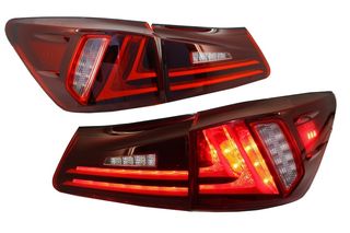 Φανάρια Πίσω Full LED για Lexus IS XE20 (2006-2012) Light Bar Facelift New XE30 Red Clear
