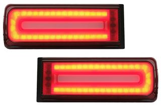 LED Φανάρια Πίσω Light Bar για Mercedes G-Class W463 (2008-2017) Facelift 2018 Design Dynamic Φλας Smoke Red