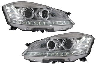 LED Φανάρια Εμπρός για Mercedes S-Class W221 (2005-2009) Facelift Look με Dynamic Φλας