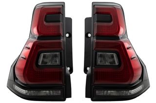 Φανάρια Πίσω LED για Toyota Land Cruiser FJ150 Prado (2010-2018) Red Clear Light Bar (2018+) Design