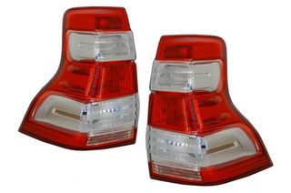 Φανάρια Πίσω Led για Toyota Land Cruiser FJ150 Prado (2010-2018) Red Clear 2018+ Design