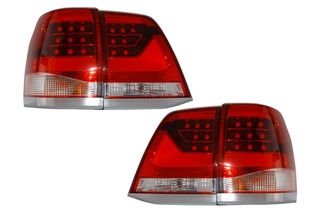 Φανάρια Πίσω Led για Toyota Land Cruiser FJ200 J200 (2007-2015) Red Clear Light Bar Design