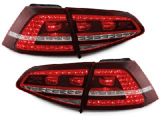 LED Φανάρια Πίσω για VW GOLF 7 VII GTI-LOOK Red Clear