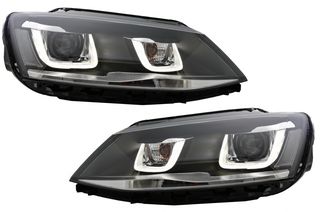 LED Φανάρια Εμπρός για VW Jetta Mk6 VI (2011-2017) GTI 3D U Bi-Xenon Design