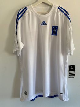 Εμφάνιση Φανέλα Εθνικής Ελλάδος Ποδοσφαίρου Adidas Λευκή Μέγεθος XL Συλλεκτική Euro 2004