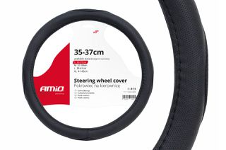 Καλυμμα τιμονιου AMIO SWC-09S 35-37cm 01364 συνθετικό μαύρο