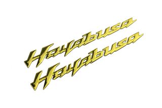 ΑΥΤΟΚΟΛΛΗΤΑ ΓΡΑΜΜΑΤΑ HAYABUSA 3D ΧΡΥΣΟ 16x2.5cm