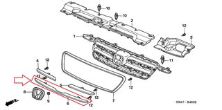 HONDA CR-V II 2004-2006 ΚΑΤΩ ΝΙΚΕΛ ΕΜΠΡΟΣ ΜΑΣΚΑΣ