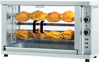 Κοτοπουλιέρα Ηλεκτρική Επιτραπέζια SLIM ψησταριά  με 2 σούβλες 8–10 Κοτόπουλα  Διάσταση 100x38x62 cm