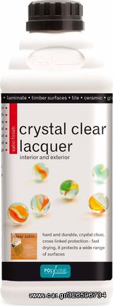 Βερνίκι Νερού  Σατινέ Crystal Clear Lacquer Polyvine 500ml