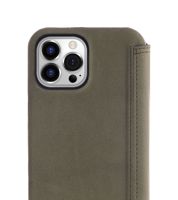 Minim (MM-10395) Minim Book Case - Olive Green, Apple iPhone 14 Pro Max
