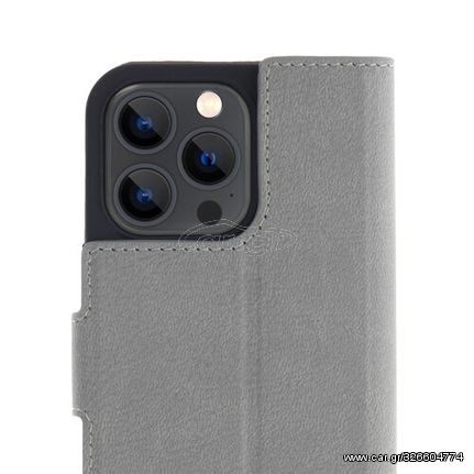 Promiz (PZ-10421) Wallet Case - Light Grey, Apple iPhone 14 Pro Max