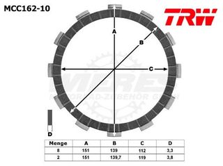 ΔΙΣΚΟΙ ΑΜΠΡΑΓΙΑΖ MCC162-10 TRIUMPH TIGER 1050 ΣΕΤ TRW LUCAS