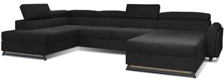 162045919 Γωνιακός καναπές Baikal-Mauro-Αριστερή    Ενισχυμένη μοριοσανίδα με φύλλα λευκής ξυλείας  Ποδαρικό:  Mαύρο μέταλλο  Κάθισμα: Αφρός T30+HR   Πλάτη : Αφρός T25    , 1 Τεμάχιο