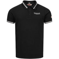 LONSDALE μπλουζάκι Polo Shirt SLIM FIT CAUSTON BLACK 113923-1000