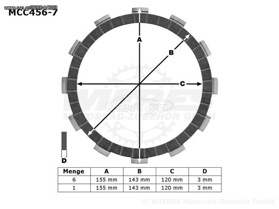 ΔΙΣΚΟΙ ΑΜΠΡΑΓΙΑΖ MCC456-7 YAMAHA XT 660 ΣΕΤ TRW LUCAS