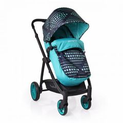 Cangaroo Αντιστρέψιμο Καρότσι 2 Σε 1 Με Ποδόσακο Rachel Blue Dots 3800146234447