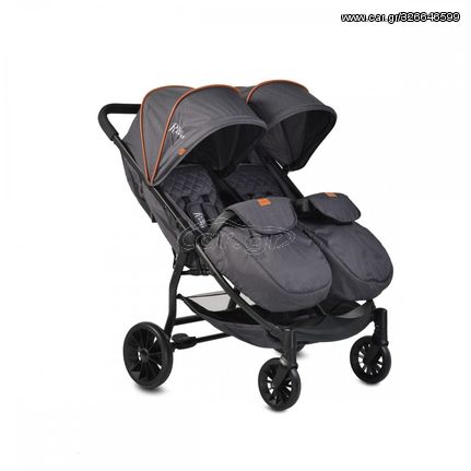 Cangaroo Καρότσι Διδύμων Rome Black 3800146235420