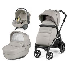 Peg Perego Πολυκαρότσι 3 Σε 1 New Book Modular SL Moonstone Και Δώρο Bassinet Stand