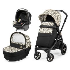 Peg Perego Πολυκαρότσι 3 Σε 1 New Book Modular SL Graphic Gold Και Δώρο Bassinet Stand