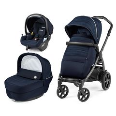 Peg Perego Πολυκαρότσι 3 Σε 1 New Book Modular Lounge Eclipse Και Δώρο Bassinet Stand