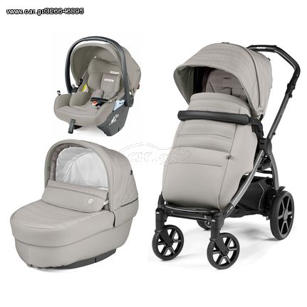 Peg Perego Πολυκαρότσι 3 Σε 1 New Book Modular Lounge Moonstone Και Δώρο Bassinet Stand