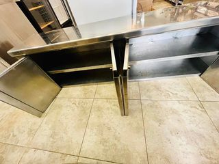 ΡΑΦΙΕΡΑ ΚΛΕΙΣΤΗ INOX ΜΕ ΑΝΟΙΓΟΜΕΝΕΣ ΠΟΡΤΕΣ - 188x38x59cm  89003-thumb-1