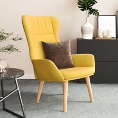 Πολυθρόνα Relax Κίτρινο Μουσταρδί Υφασμάτινη 341401