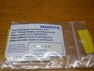 Ράδιο-CD γνήσιο Honda Civic 2001-2005 (με κάρτα ξεκλειδώματος)-thumb-1